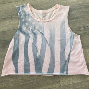 Cropped Pink Top. Sleeveless tank. Size small.
